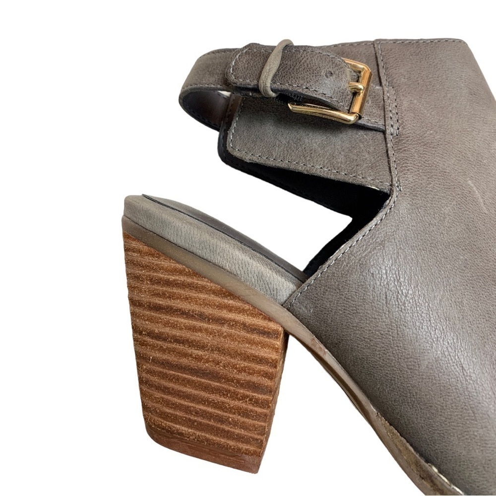 Cole Haan Pippa Leather Slingback Block Heel Booties Stormcloud Size 10B - Picture 5 of 12